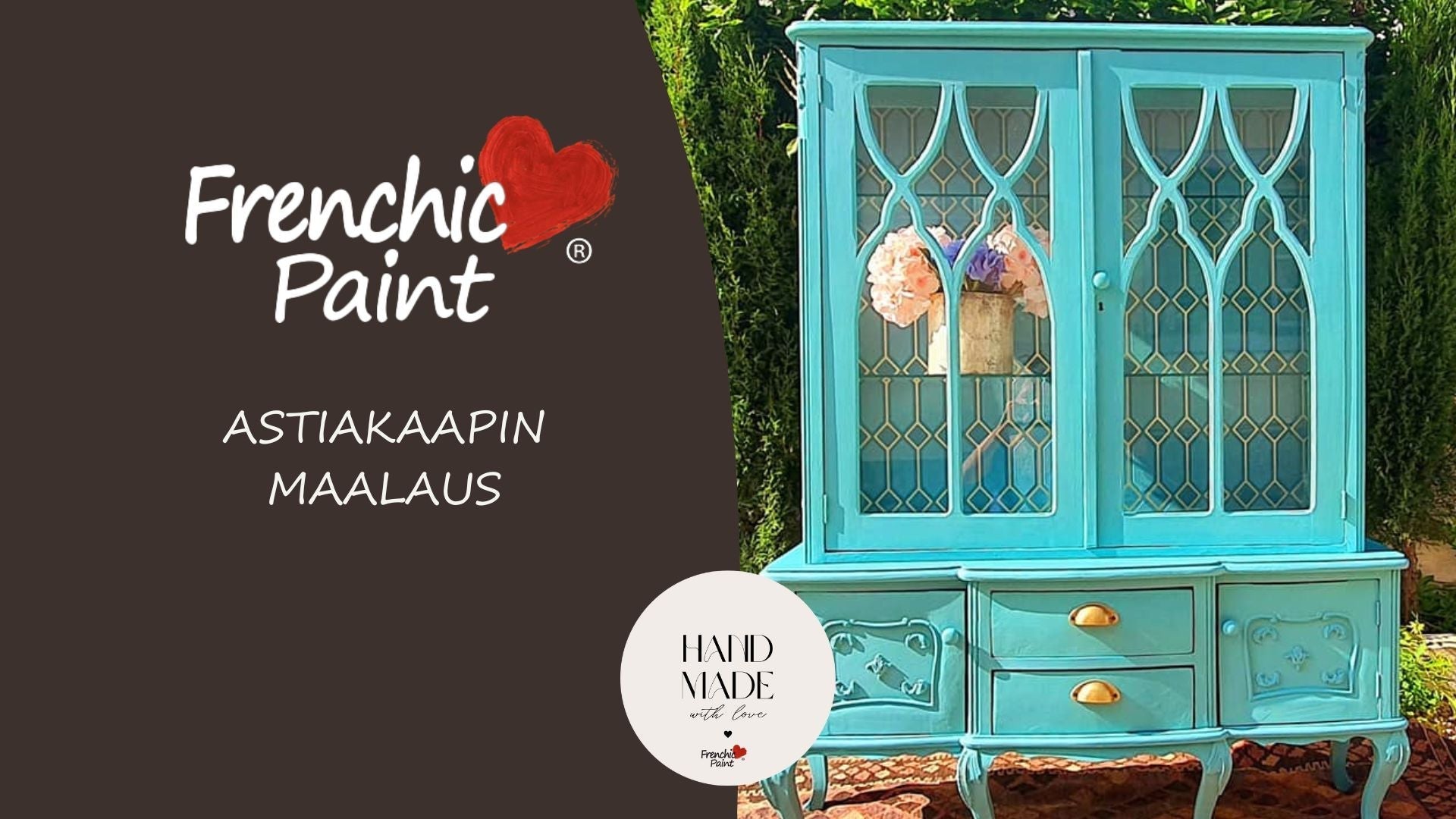 Maalaisinko astiakaapin, kulmakaapin tai muun kalusteen Frenchic maalilla? Lue ohjeet blogista. 