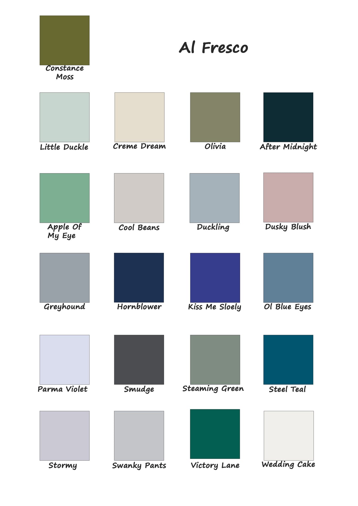 Frenchic Colour Chart