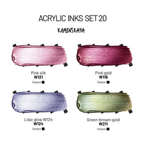 LUONNONSÄVYT akryylimustepakkaus I 4 X 30ml I Kamenskaya-Frenchic Paint Finland
