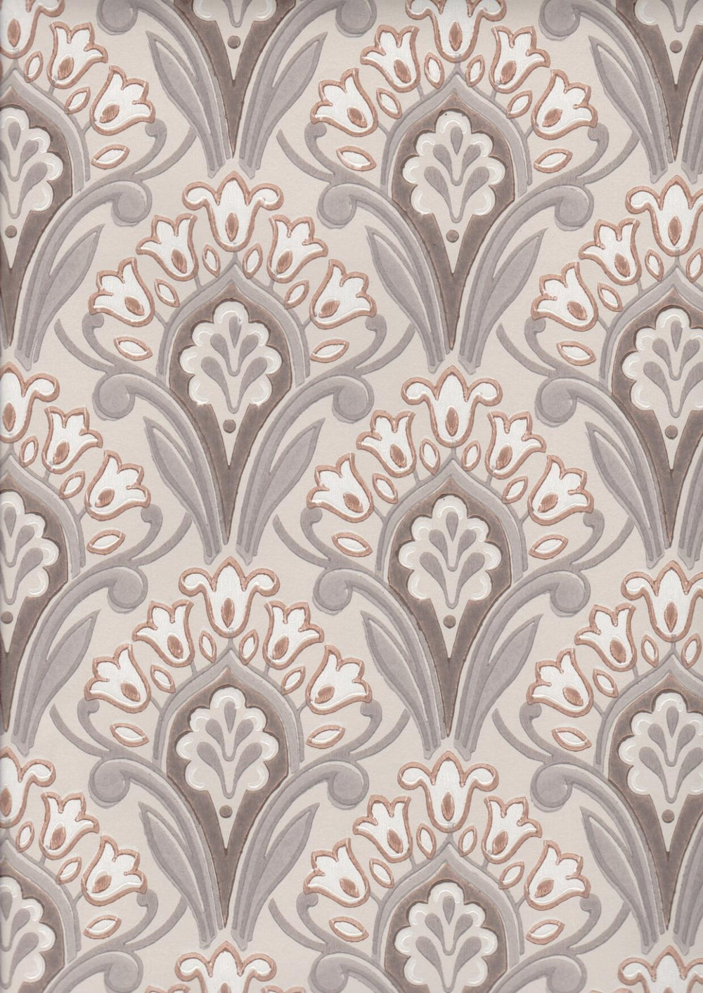 HYASINTTI tapetti harmaa-ruskea 70037 Frenchic.