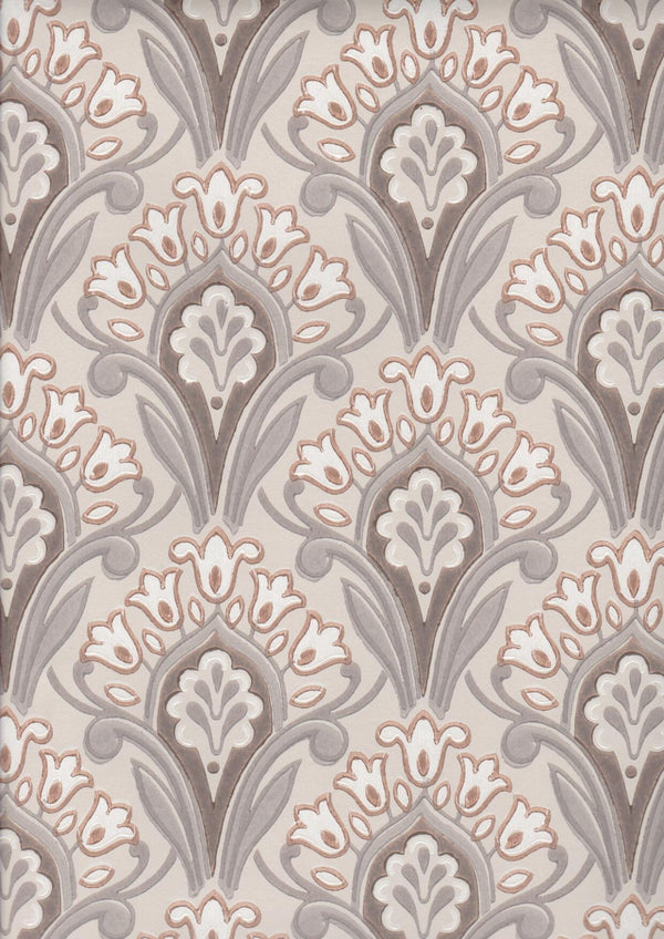 HYASINTTI tapetti harmaa-ruskea 70037 Frenchic.