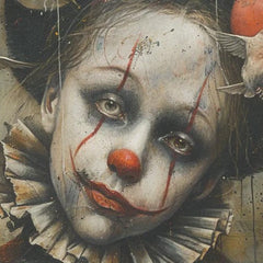 Halloween tyttö ja ilmapallot - yksittäiset decoupage taidearkit-degoupage-Frenchic Paint Finland