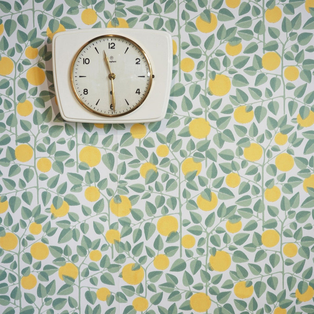 Keltainen appelsiini tapetti Frenchic seinämaalit.