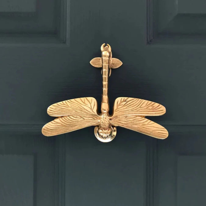 Dragonfly - door knocker brass