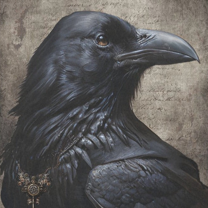 Raven portrait - individual decoupage sheets