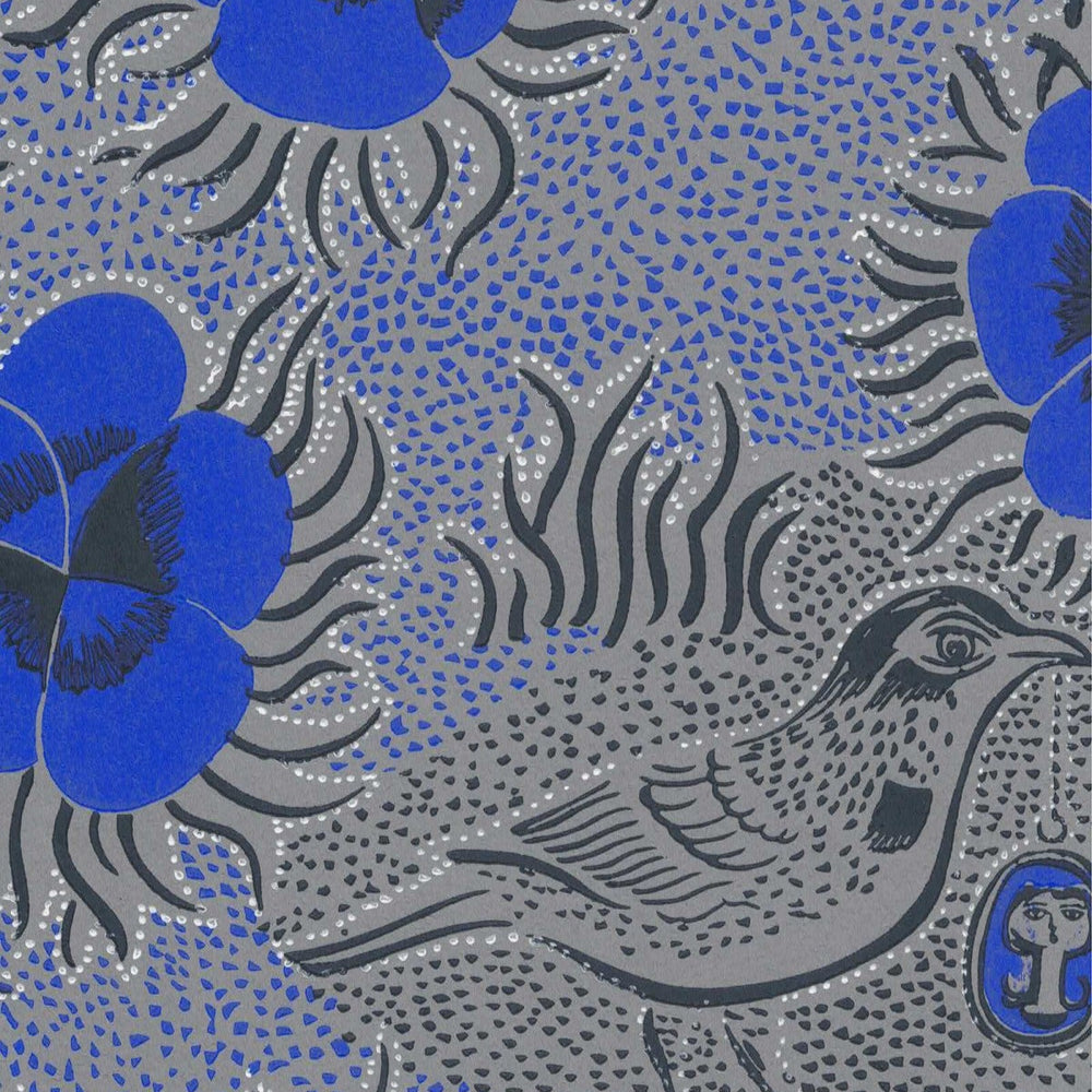 KIURUJEN YÖ tapetti sininen 69659 - tapetti - Frenchic Paint Finland