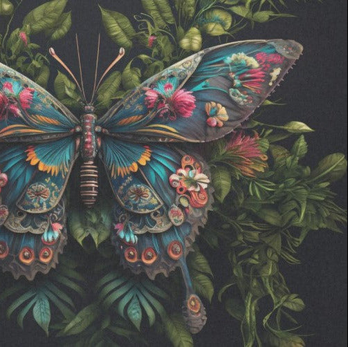 Värikäs taide perhonen decoupage Frenchic. 