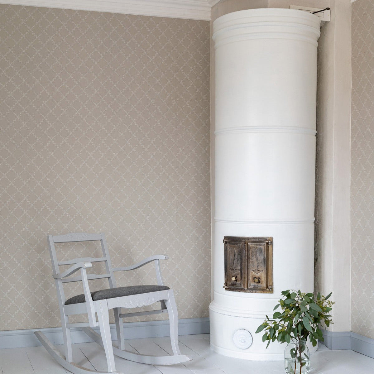 AITA tapetti harmaa-valkoinen 69810 - tapetti - Frenchic Paint Finland