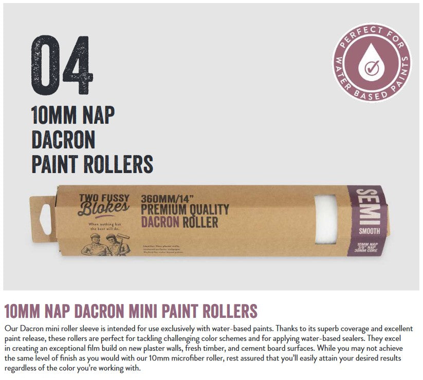 DACRON wall paint rollers x 3 set