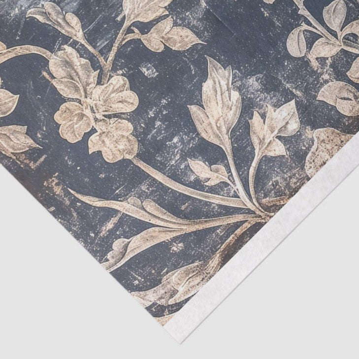 Korppi ja kukat - yksittäiset decoupage taidearkit Frenchic.