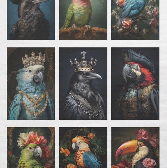 Linnut - yksittäiset decoupage taidearkit Frenchic.