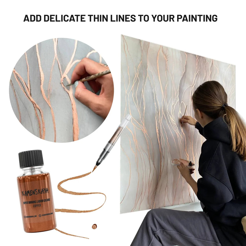 SÄVYSETTI Liquid Leaf Paint I 6 X 20ml I Kamenskaya-Frenchic Paint Finland