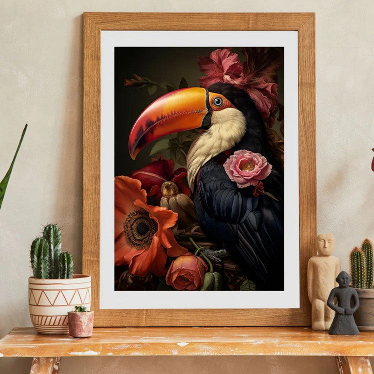 tee itse taulu papukaija tukaani frenchic decoupage.