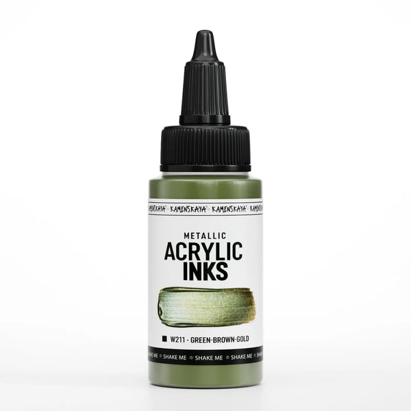 VIHREÄ-KULTA akryylimuste 30mL. 

Akryylimuste on runsaspigmenttinen nestemäinen akryylimaali.