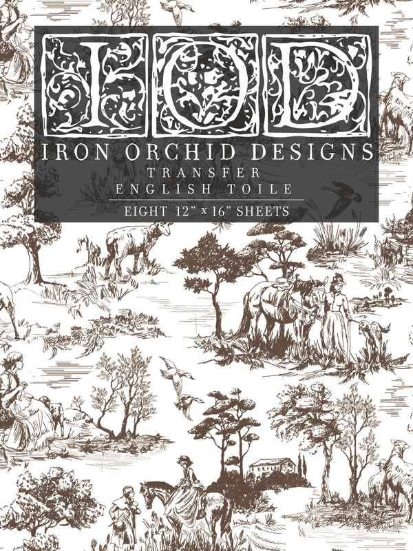 English Toile seepia - siirtokuva - Siirtokuva - Frenchic Paint Finland
