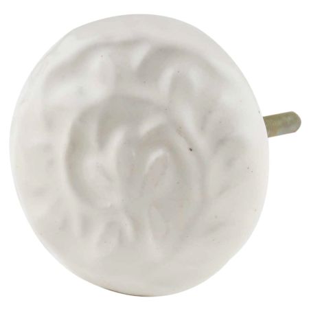White decorative knob