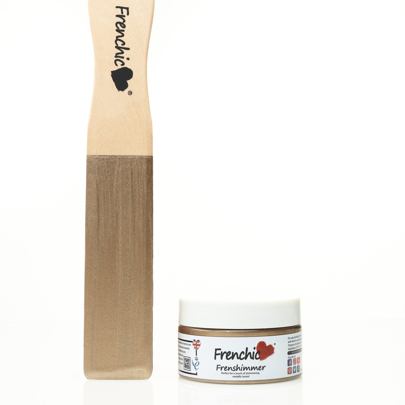 Metalli hopea  maali Frenchic Paint Finland antiikki kulta. 