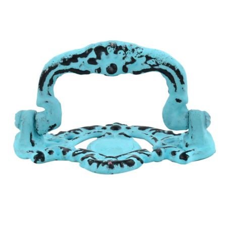 Antique handle puller - turquoise