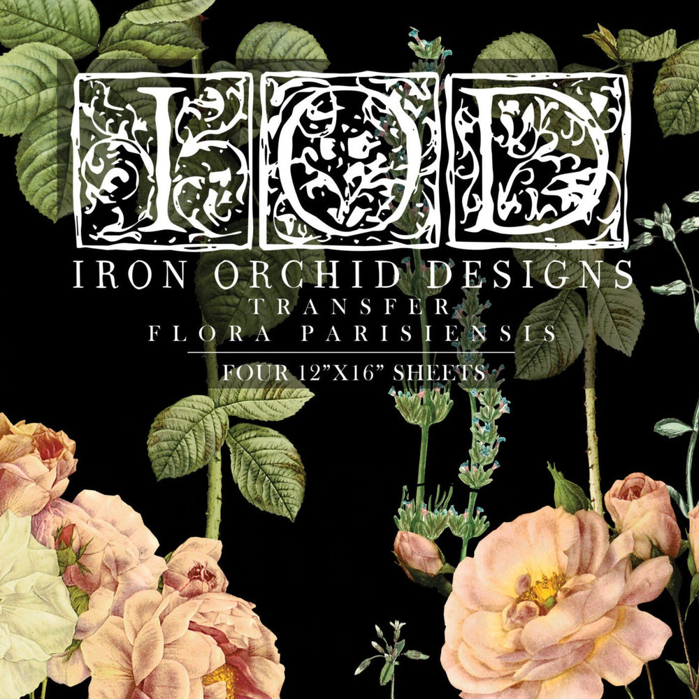 Vaaleat ruusut- Flora Parisiensis siirtokuva - Siirtokuva - Frenchic Paint Finland