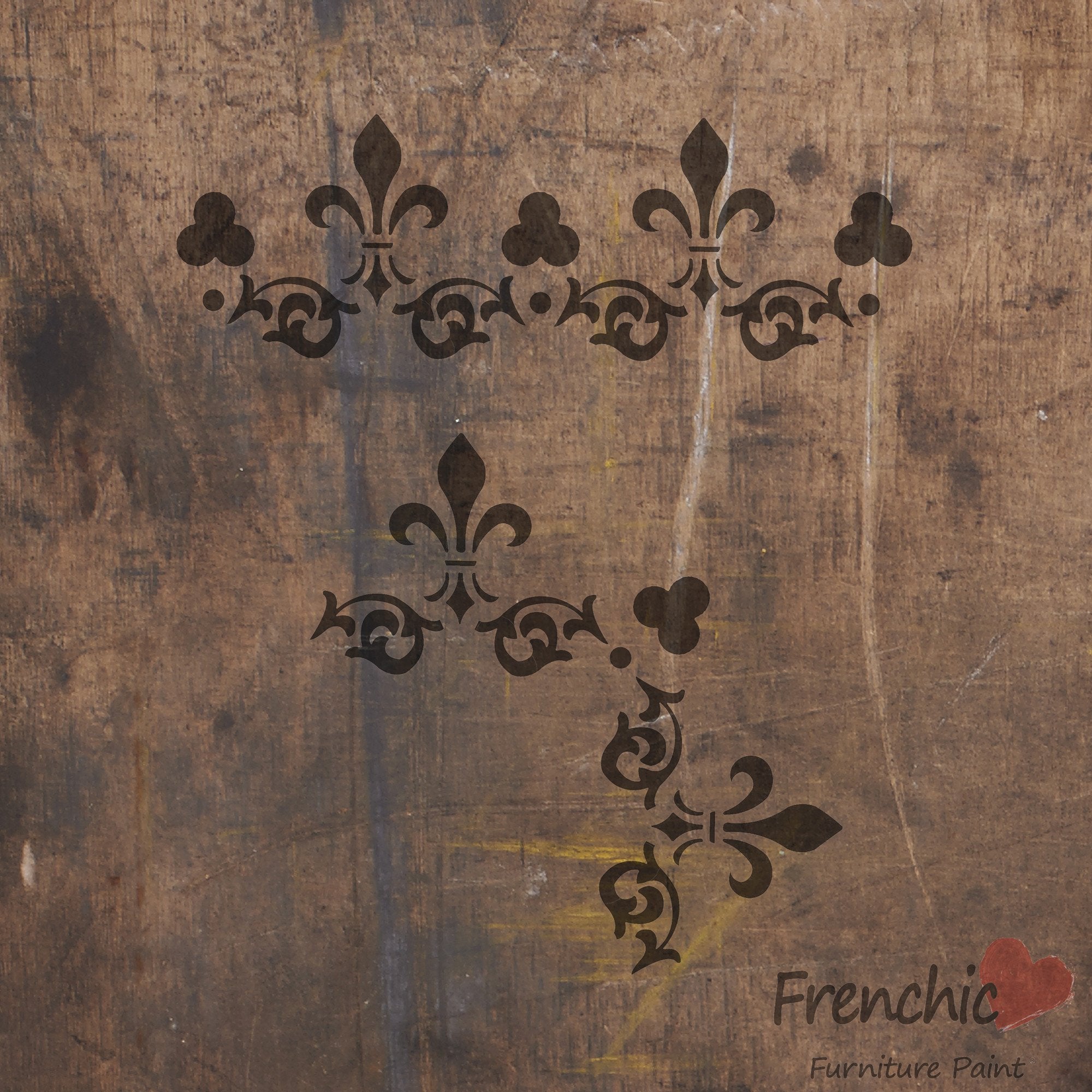 Pieni ranskanlilja kulmakuvio - Lace Petticoat - Stencils - Frenchic Finland